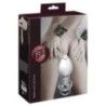 Polsiere BDSM ecopelle + catena e Plug anale Polsiere BDSM ecopelle + catena e Plug anale