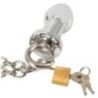 Polsiere BDSM ecopelle + catena e Plug anale Polsiere BDSM ecopelle + catena e Plug anale