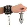Polsiere BDSM ecopelle + catena e Plug anale Polsiere BDSM ecopelle + catena e Plug anale