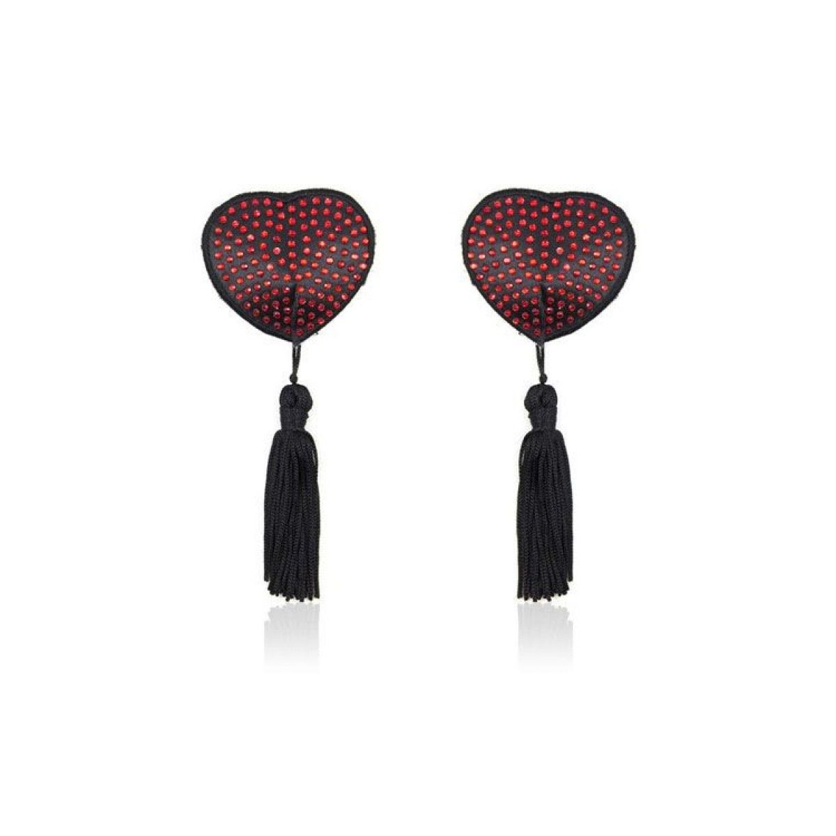 Copricapezzoli adesivi con frange shine red nipples cover heart