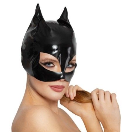 Maschera fetish sexy da gatta Catwoman nera