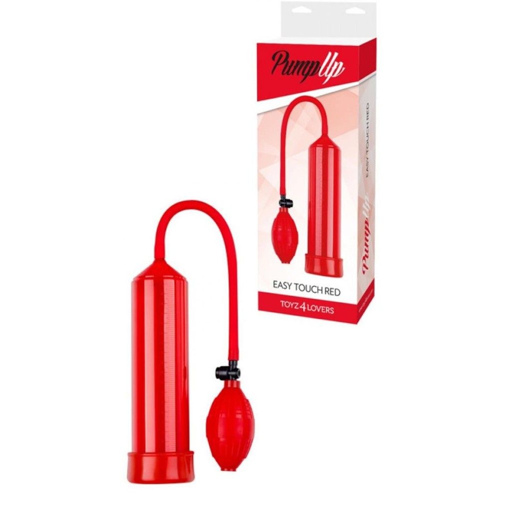 Pompa per allungare il pene sviluppatore pump up easy touch Rosso