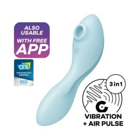 Vibratore punto g Curvy Trinity 5+ azzurro