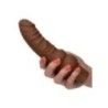 Fallo vibrante curvo  17,5 cm brown