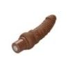 Fallo vibrante curvo 17,5 cm brown Fallo vibrante curvo 17,5 cm brown
