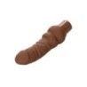 Fallo vibrante curvo 17,5 cm brown Fallo vibrante curvo 17,5 cm brown