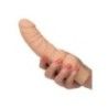 Fallo vibrante curvo 17,5 cm pelle chiara Fallo vibrante curvo 17,5 cm pelle chiara