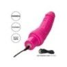 Fallo vibrante curvo 17,5 cm fucsia Fallo vibrante curvo 17,5 cm fucsia