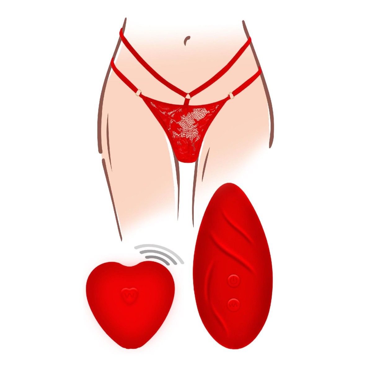 Tanga vibrante per donna con telecomando