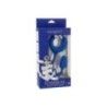 Anello pene con plug blu vibrante Anello pene con plug blu vibrante