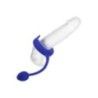 Anello pene con plug blu vibrante Anello pene con plug blu vibrante
