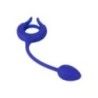 Anello pene con plug blu vibrante Anello pene con plug blu vibrante