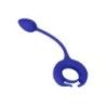 Anello pene con plug blu vibrante Anello pene con plug blu vibrante
