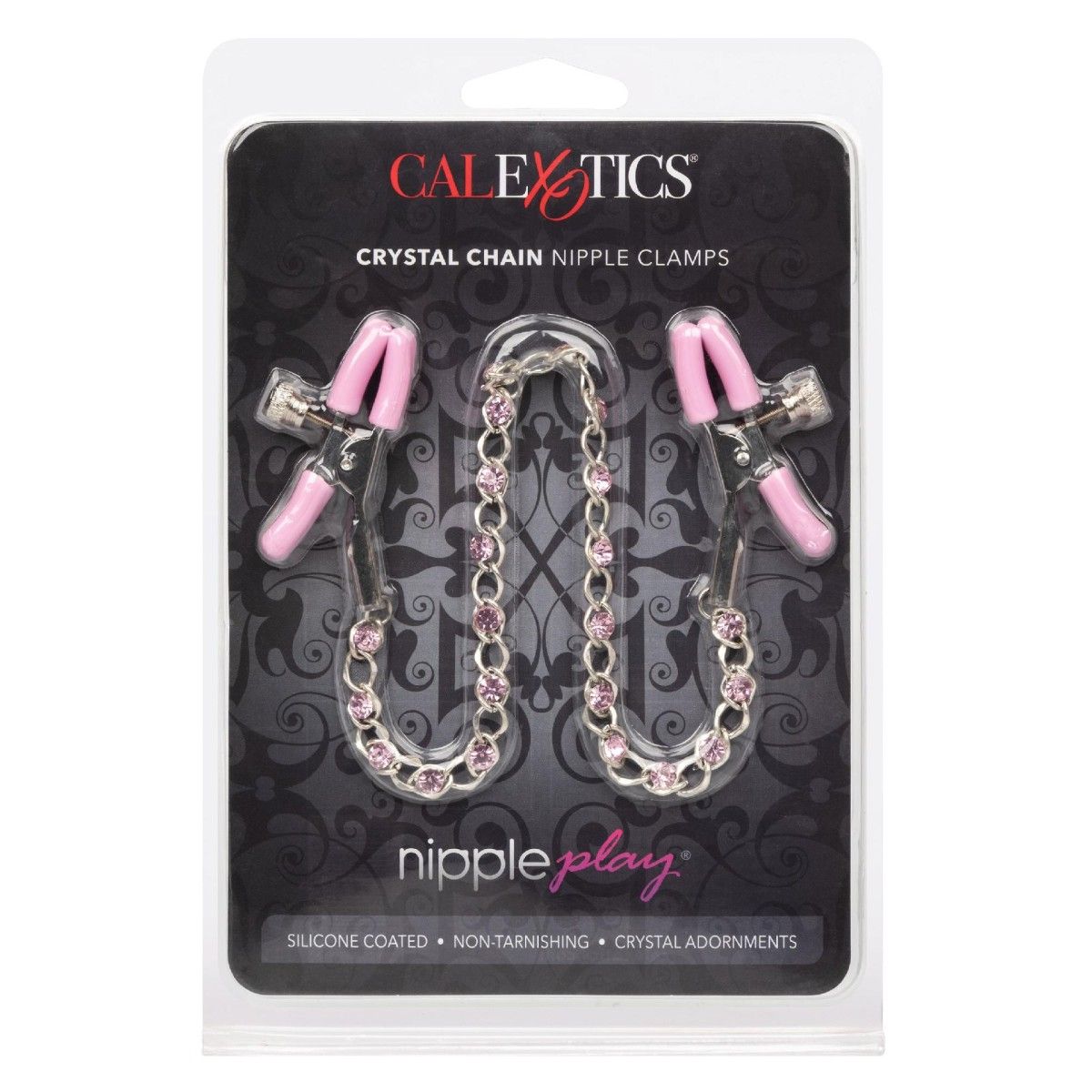 Strizza capezzoli rosa Crystal Chain Nipple Clamps