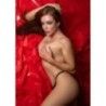 Telo laccato in PVC da letto rosso Taboom