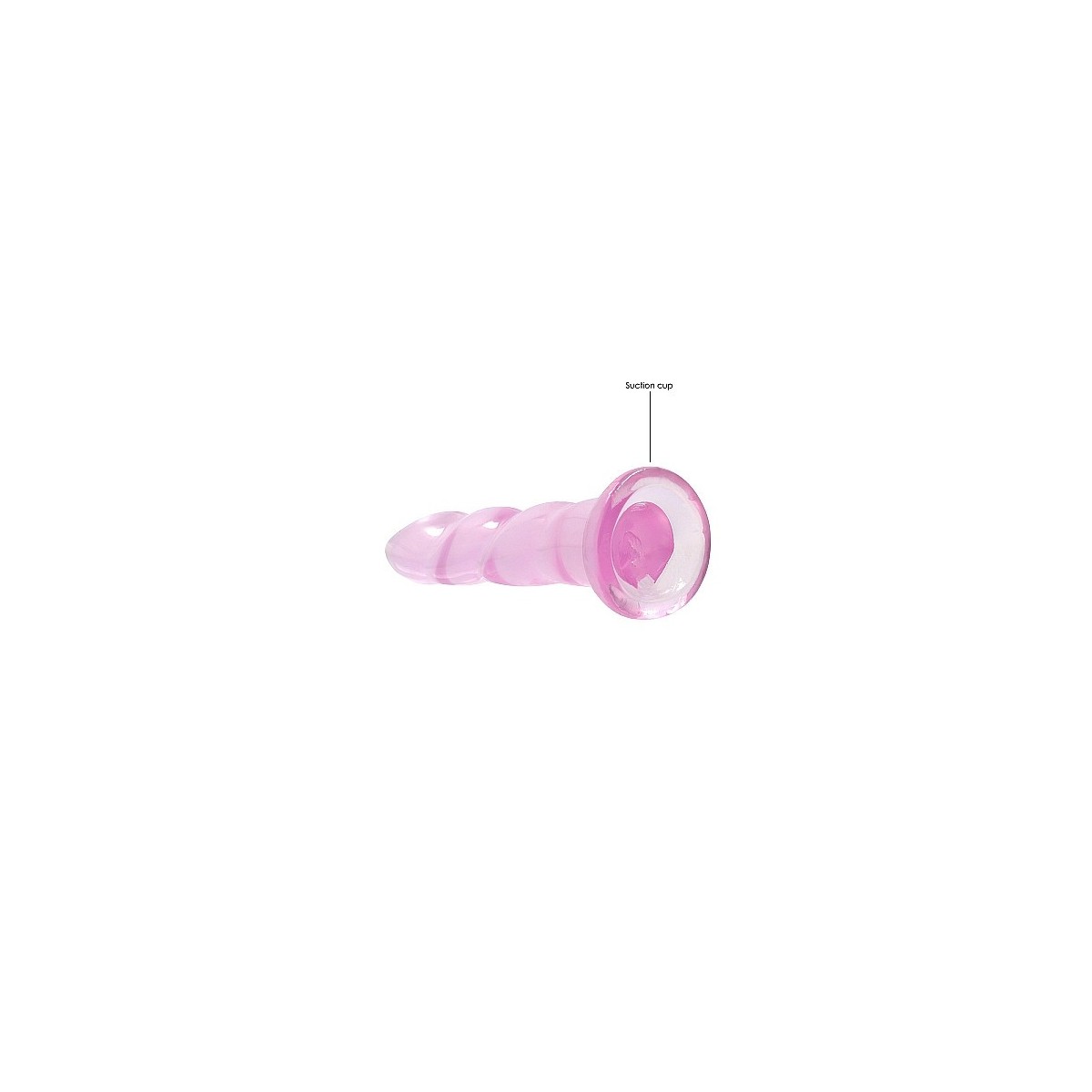 Dildo rosa con ventosa Non Realistic Dildo Suction Cup -  17 cm