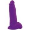 Dildo realistico Squat viola 19 cm