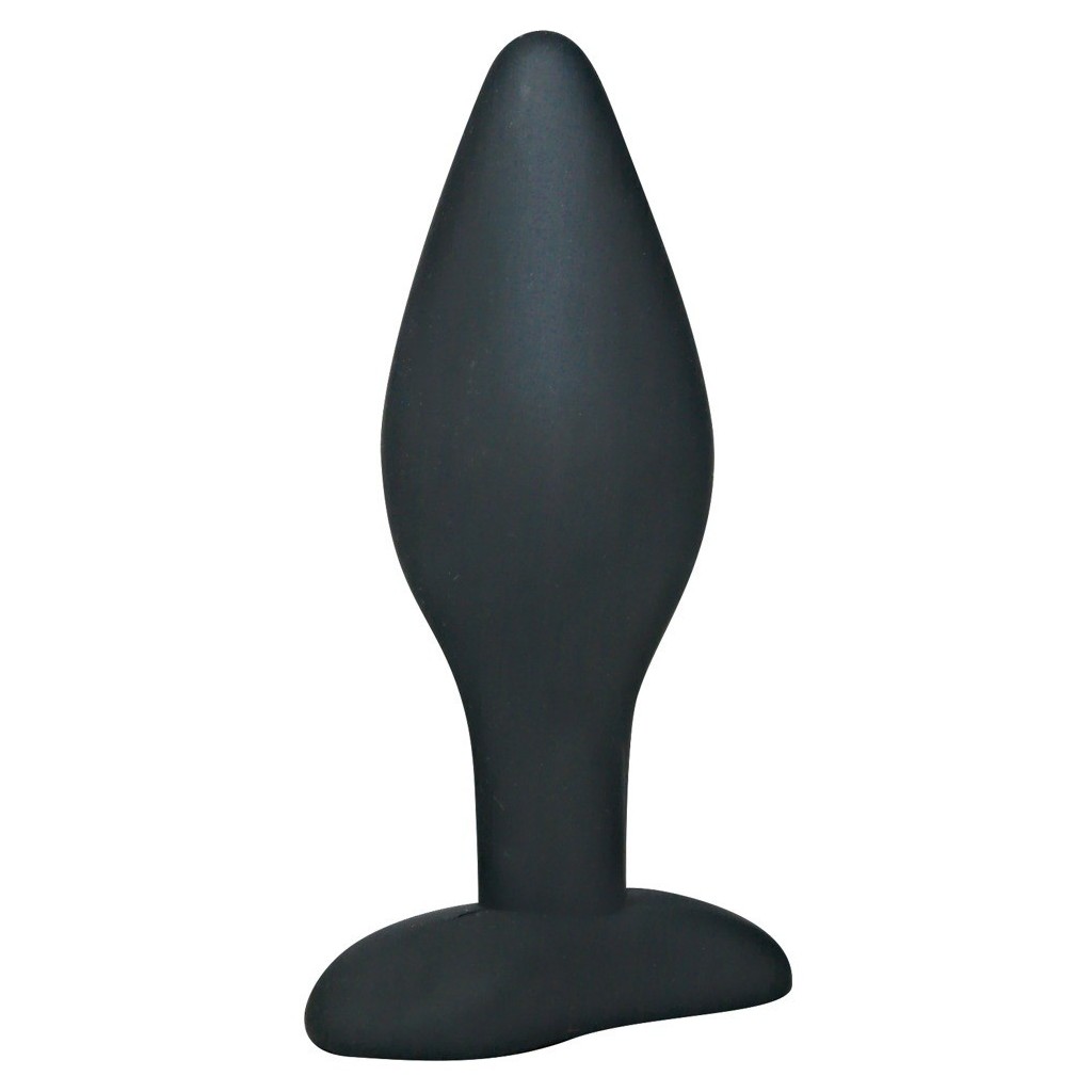 Black Velvet Silicone Butt Plug Large