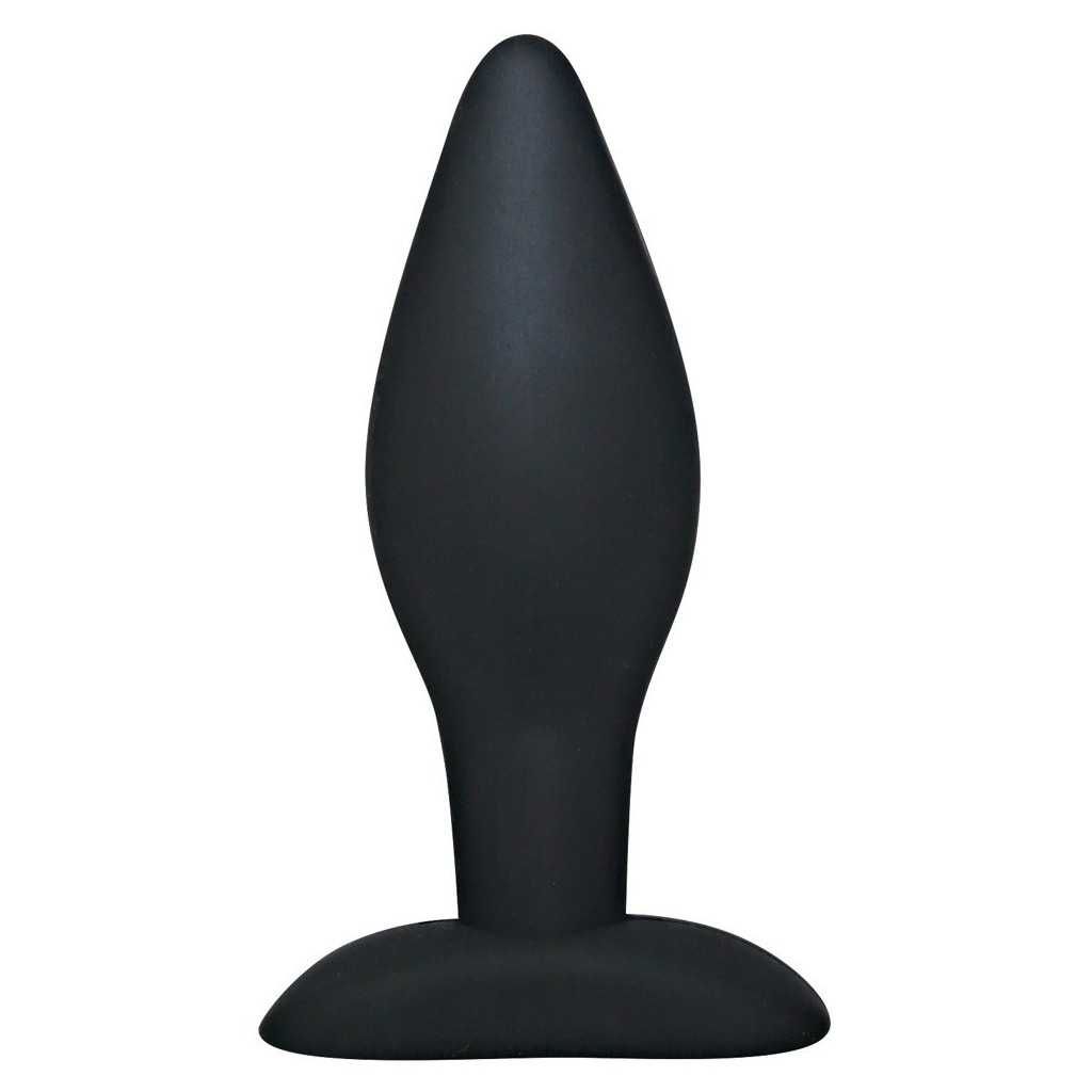 Black Velvet Silicone Butt Plug Large