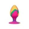 Plug anale large multicolore in silicone Plug anale large multicolore in silicone