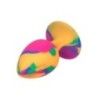 Plug anale large multicolore in silicone Plug anale large multicolore in silicone