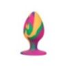 Plug anale large multicolore in silicone Plug anale large multicolore in silicone