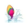 Plug anale large multicolore in silicone Plug anale large multicolore in silicone