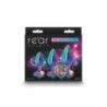 Plug Anali metallo set 3 pz cuore multicolore Plug Anali metallo set 3 pz cuore multicolore