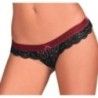 Perizoma sexy pizzo nero e bordeaux Perizoma sexy pizzo nero e bordeaux