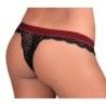 Perizoma sexy pizzo nero e bordeaux Perizoma sexy pizzo nero e bordeaux