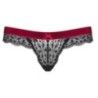 Perizoma sexy pizzo nero e bordeaux Perizoma sexy pizzo nero e bordeaux