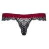 Perizoma sexy pizzo nero e bordeaux Perizoma sexy pizzo nero e bordeaux