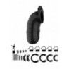 Gabbia per pene 14 cm nera Gabbia per pene 14 cm nera