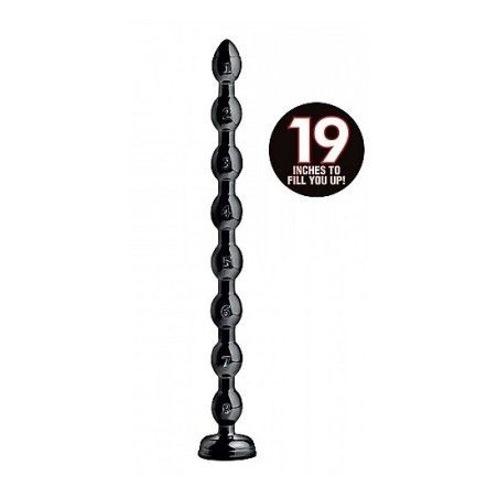 Dildo Snake palline anali 50 cm nero