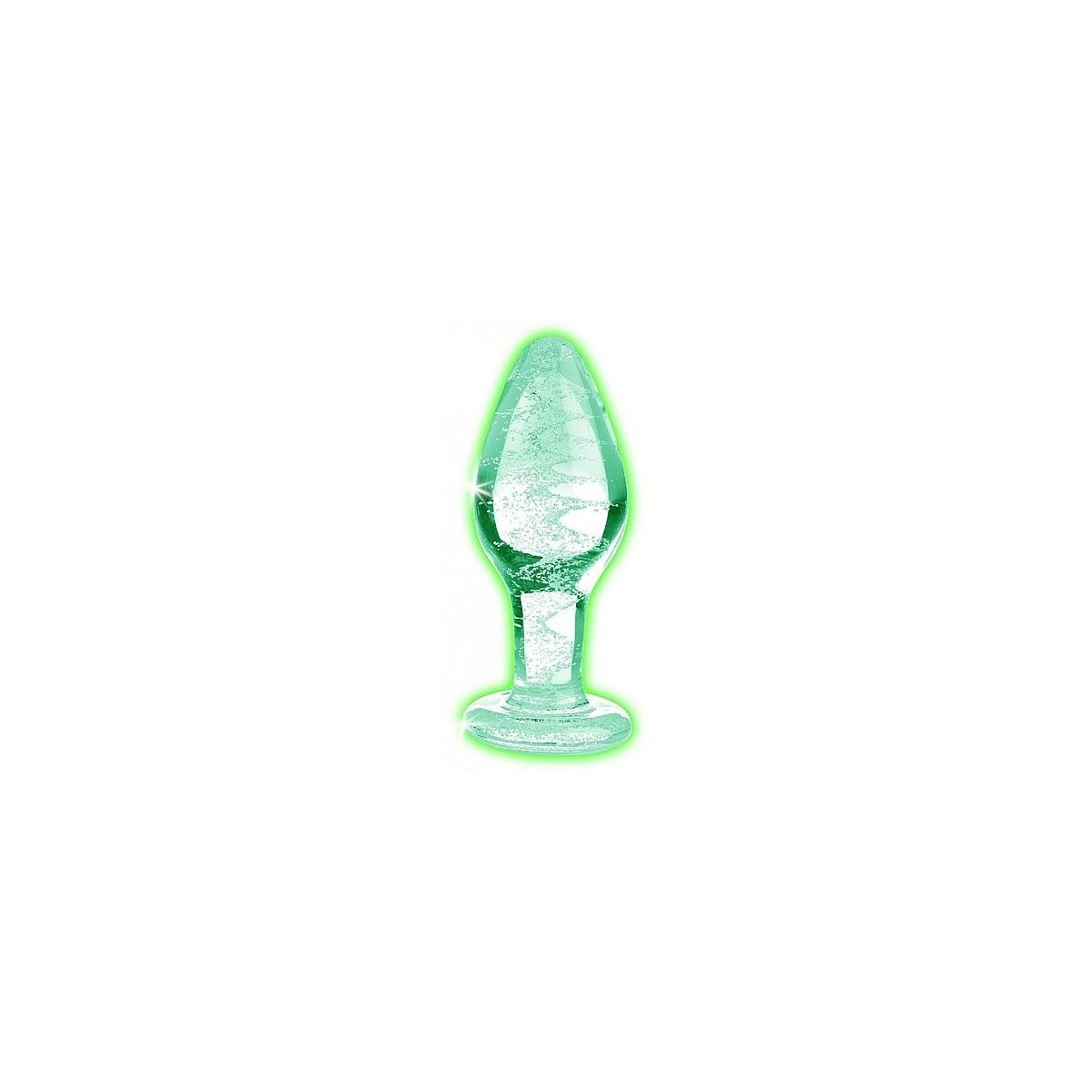 Plug fosforescente Glow-In-The-Dark Glass Anal Plug - Medium