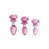 Plug anale in vetro rosa Medium 11 cm Plug anale in vetro rosa Medium 11 cm
