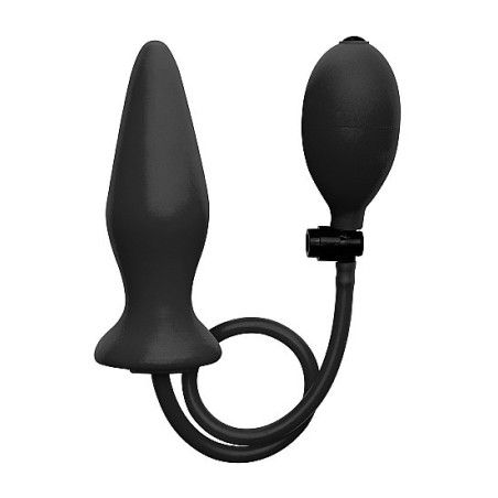 Fallo gonfiabile Silicone Plug nero Ouch!