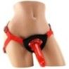 Set strapon imbracatura e dildo rosso Set strapon imbracatura e dildo rosso