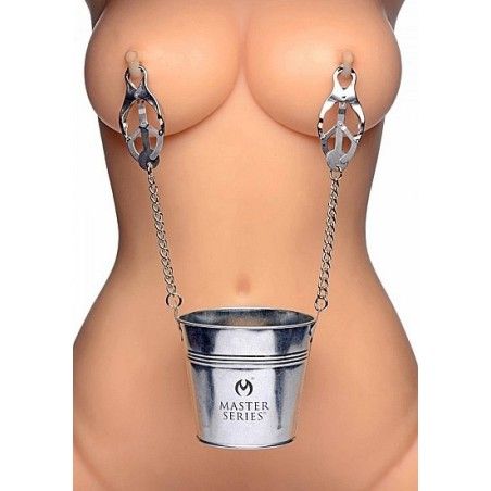 Pinze BDSM seno e vagina con secchiello