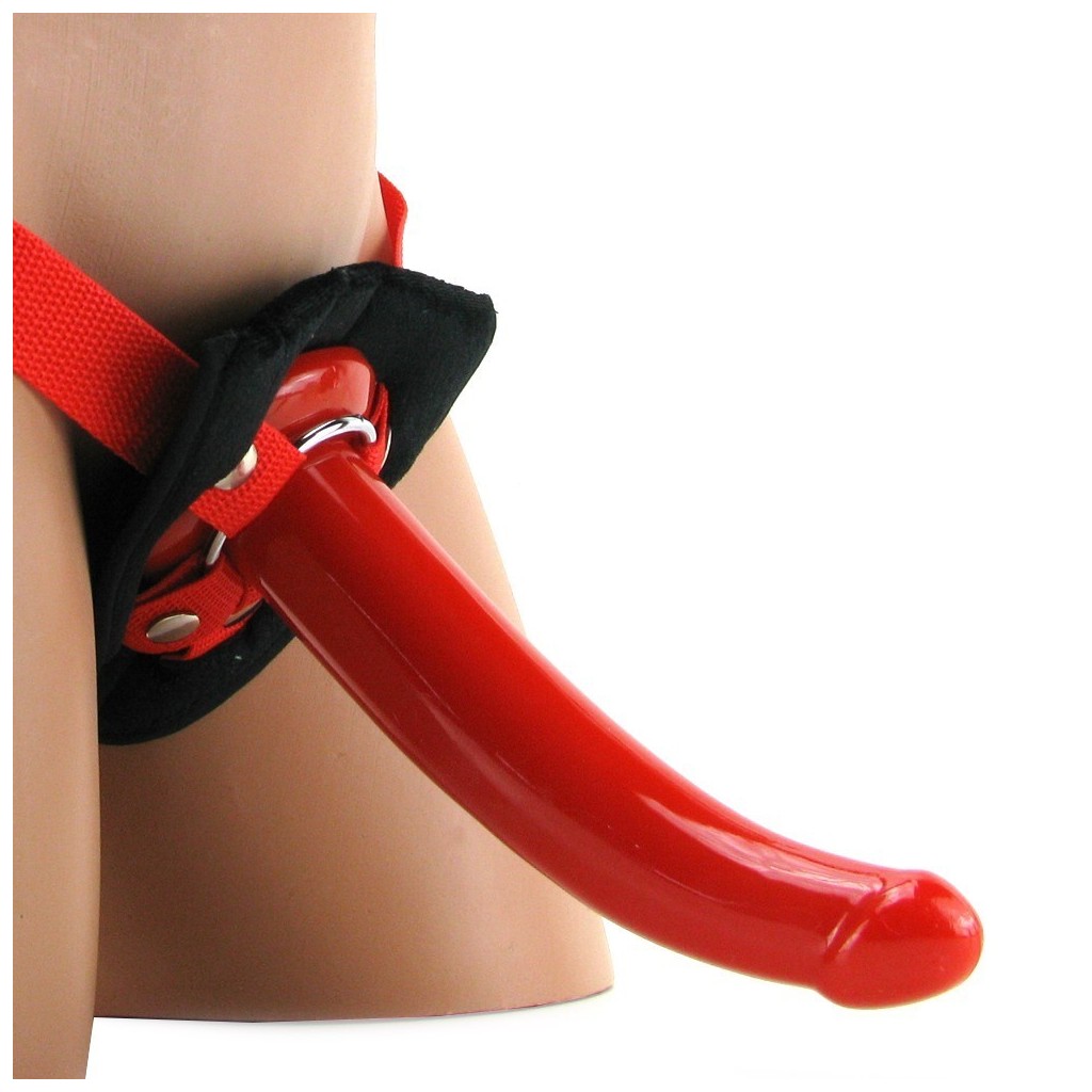 Fallo strap on indossabile vaginale anale dildo per punto G the red cock
