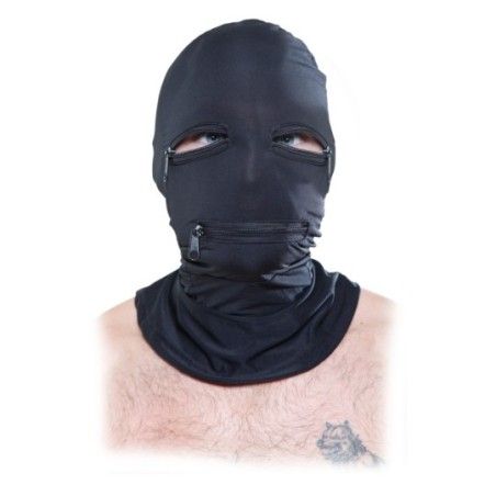 Maschera cappuccio fetish Zipper Face Hood