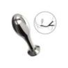 Plug anale a bulbo e doppio anello fallico M Plug anale a bulbo e doppio anello fallico M