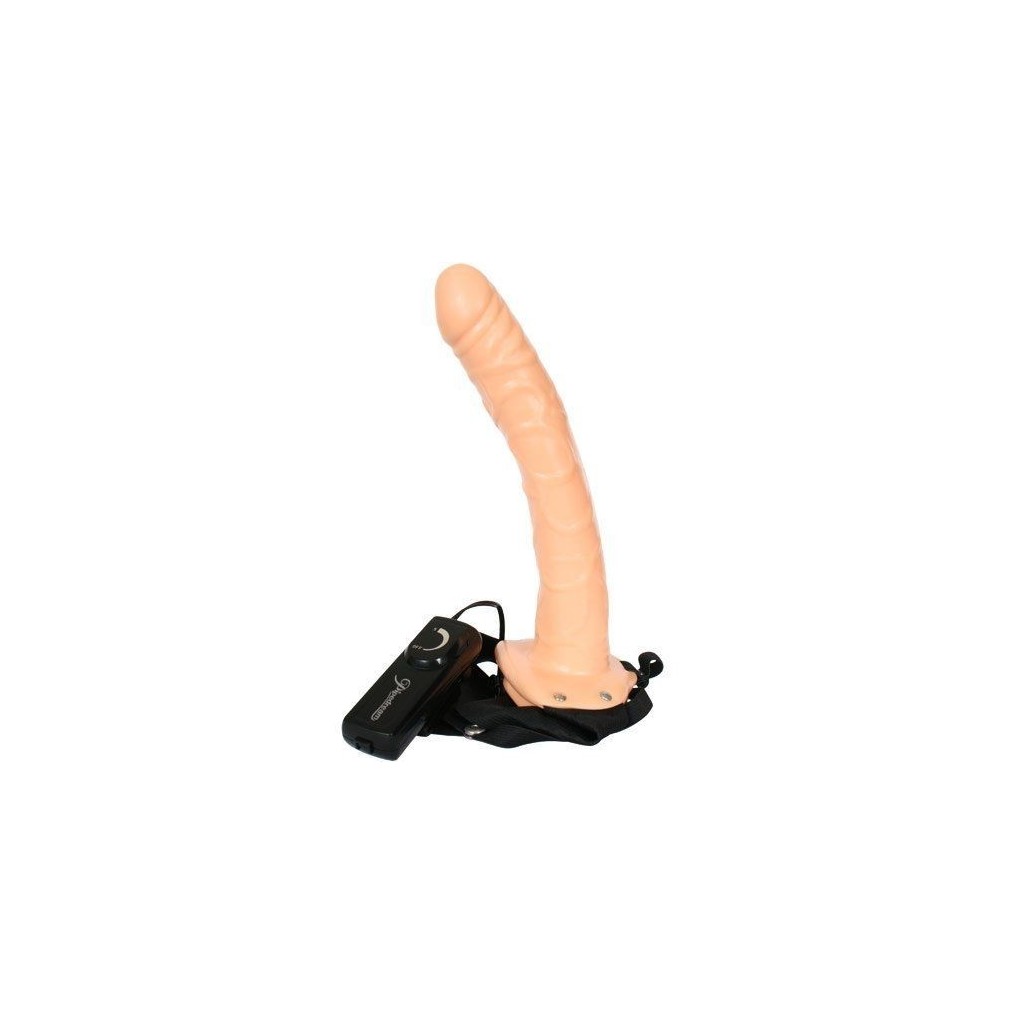 Vibratore realistico strap on indossabile dildo fallo cavo vaginale con imbragatura per lui