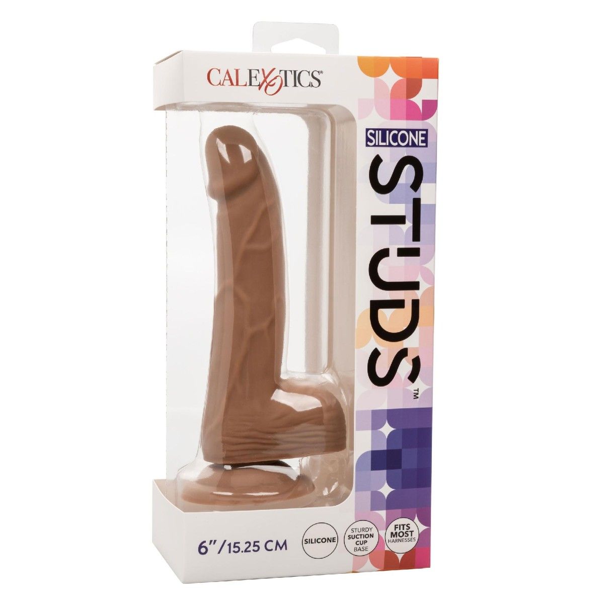 Fallo realistico Silicone Studs 6 Inch caramello