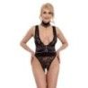 Body sexy in pizzo e raso Abierta Fina