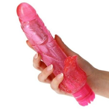 Vibratore rabbit jammy flame rosa 24 cm