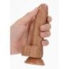 Dildo realistico curvo ventosa 17 cm mulatto