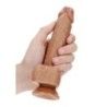 Dildo realistico dritto ventosa 20 cm mulatto
