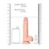 Dildo realistico dritto ventosa 20 cm chiaro Dildo realistico dritto ventosa 20 cm chiaro