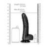 Dildo realistico curvo ventosa 23 cm nero Dildo realistico curvo ventosa 23 cm nero